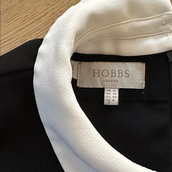 Hobbs londond Elegant Black Dress with White Collar US size 8 - Picture 3 of 5
